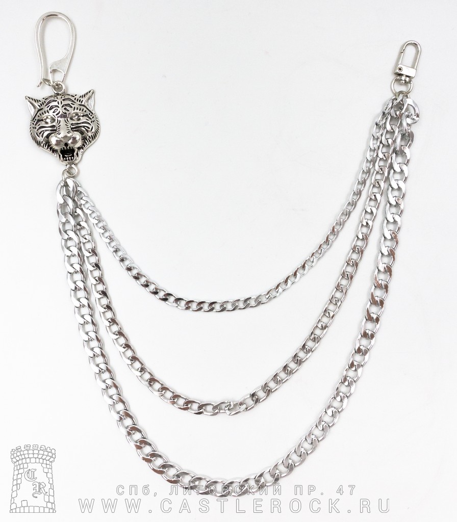 Тройная цепь с карабином Тигр — Цепи, Карабины — Рок-магазин атрибутики ...