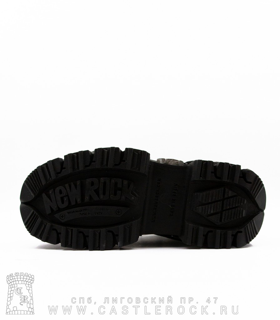 特典あり！NEWROCK M-TANK007-S1 ★UPSスピード配送 New Rock☆靴ひも付きブーツ ブラック M-TANK007-S1 (NEWROCK