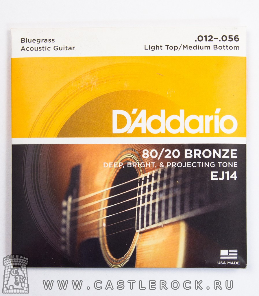 Струны D'Addario бронзовые для акустической гитары EJ14 — Струны — Рок ...