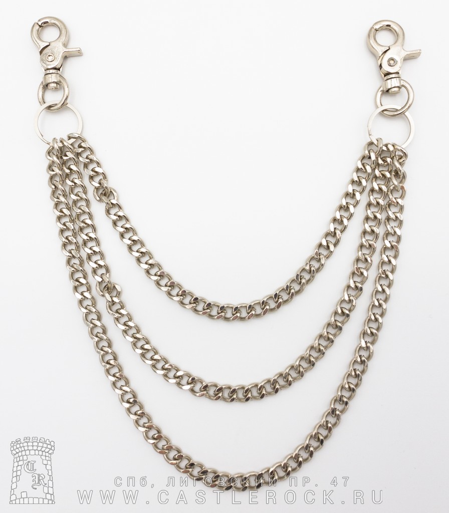 Тройная цепь с карабином №44 — Цепи, Карабины — Рок-магазин атрибутики ...