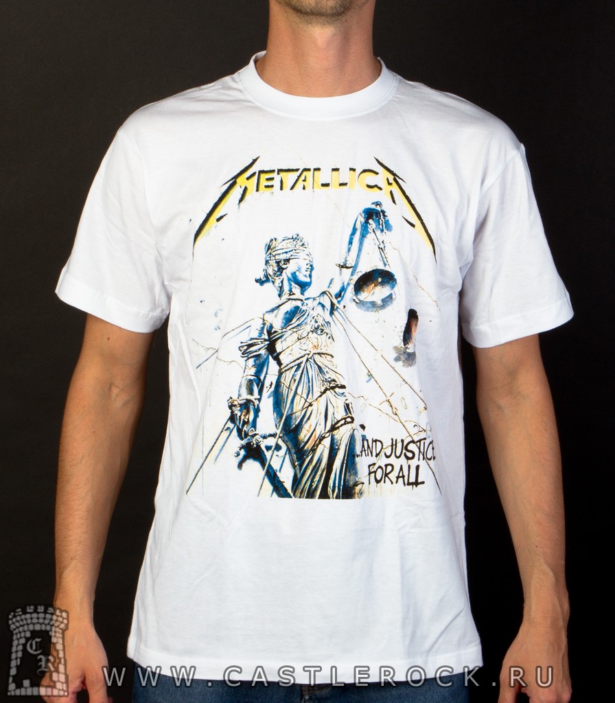Futbolka Metallica And Justice For All Belaya Futbolki Rok Magazin Atributiki Castle Rock