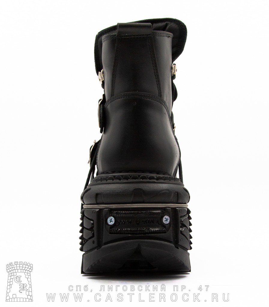 特典あり！NEWROCK M-TANK007-S1 ★UPSスピード配送 New Rock Ankle Boot Black Imperfect W. Laces M-Tank007-S1