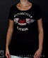 женская футболка addiction сердце с крыльями "motorcycle clothing"