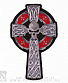 нашивка на спину крест кельтский с черепом (резная, вышивка)