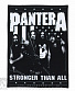 нашивка на спину pantera "stronger than all" (группа)