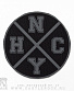 нашивка new york hardcore "nyhc" (лого серое, круглая)