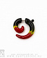 Обманка Акрил Спираль (черно-красная с желтым) 7 мм