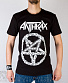 футболка anthrax (пентаграмма из черепов ч/б)