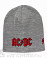 шапка с вышивкой ac/dc (лого, серая)