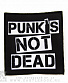 нашивка punks not dead (надпись ч/б)