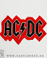 нашивка ac/dc (лого черное, красная, вышивка)