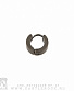 серьга кликер кольцо (сечение прямоугольное, черная) 11 мм