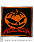 нашивка helloween (красная надпись, тыква, вышивка)