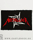нашивка metallica (лого красное, пильный диск, вышивка)