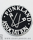 нашивка punkland association (надпись белая, булавки)