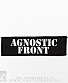 нашивка agnostic front (лого белое)