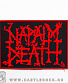 нашивка napalm death (надпись красная)