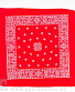 бандана классика красная (огурцы белые в квадрате, крест)
