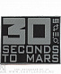 нашивка 30 seconds to mars (лого серое, широкая)