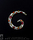 Растяжка Акрил Спираль Круги (разноцветные, белая) 6 мм