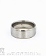 кольцо стальное металлик (матовое, скошенная кромка, широкое)