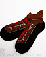 носки короткие шнуровка (имитация, красная)