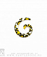 Растяжка Акрил Спираль Леопард (пятна желтые) 4 мм