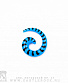 Растяжка Акрил Спираль Полосы (голубая) 6 мм
