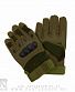 перчатки усиленные со вставками прорезиненные (на липучке, зеленые)