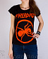 женская футболка prodigy (оранжевая надпись)
