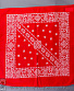 бандана классика красная (огурцы белые в квадрате, крест, диагональ)