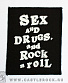 нашивка sex drugs and rock'n'roll (белая надпись)