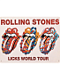 табличка rolling stones "licks world tour"