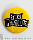значок sex pistols (лого ч/б, желтый)