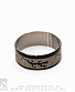 кольцо стальное ящерица (металлик с черным)