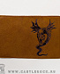 обложка для документов дракон с крыльями (коричневая)