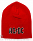 шапка с вышивкой ac/dc (красная)