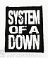 нашивка system of a down (лого белое, потертое)