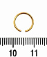Кольцо для носа Сталь Разжимное Золотистое 0,8 х 8