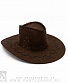 шляпа ковбойская коричневая темная