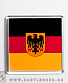 магнит квадратный флаг германии с гербом
