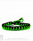 фенечка плетеная черная с зеленым