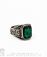 перстень с камнем зеленым (меандр)