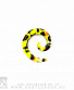 Растяжка Акрил Спираль Леопард (пятна, желтая с белым) 4 мм