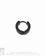 серьга кликер кольцо (сечение прямоугольное, черное) 13 мм