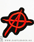 нашивка anarchy анархия (лого красное, стилизованное, вышивка)