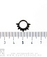 Сегментное Кольцо Кликер Сталь Черное с Шипами и Шариками 1,2 х 8