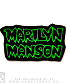 нашивка marilyn manson (надпись зеленая, вышивка)