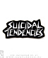 нашивка suicidal tendencies (лого белое, резная, вышивка)