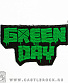 нашивка green day (надпись зеленая, вышивка)
